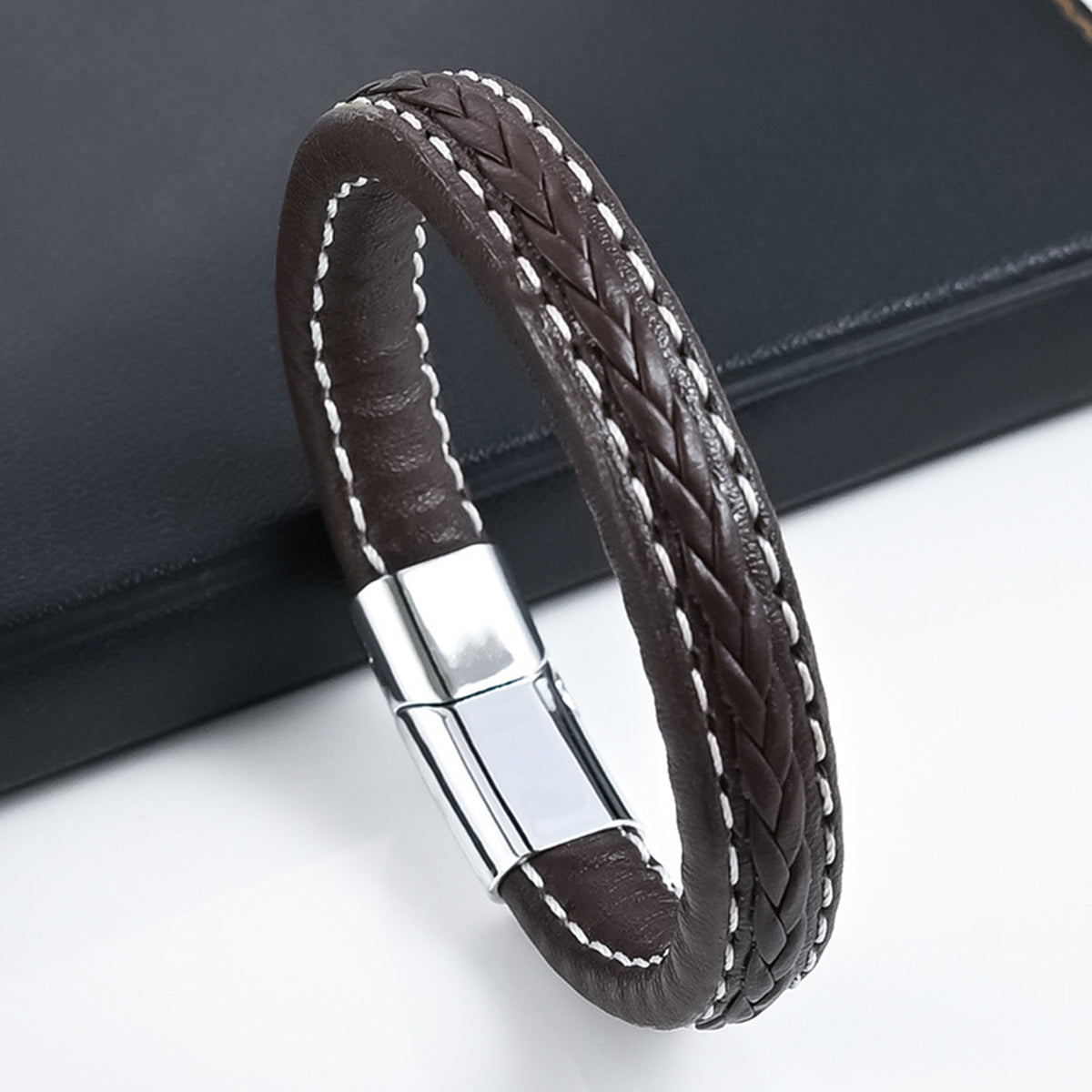 PU Fashion Woven Bracelet for Man
