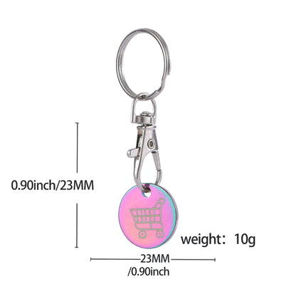 Metal Shopping Cart Trolley Tokens Keychain