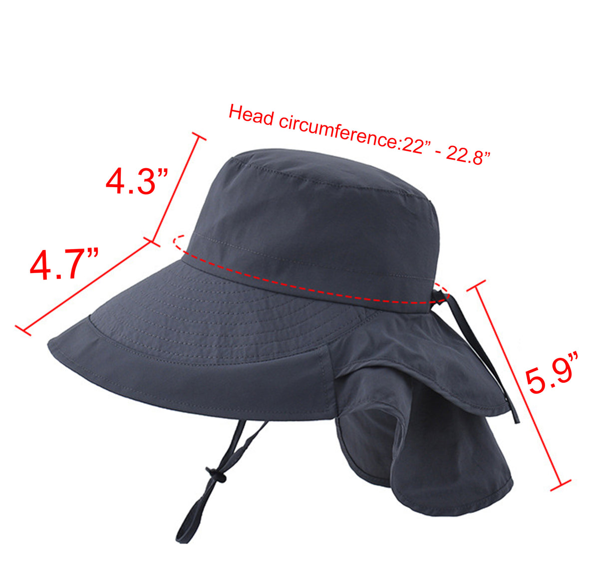 Outdoor Summer Bucket Hat Sun Hat with Ponytail Hole for Women