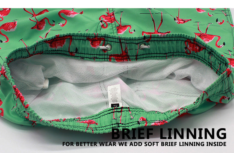 Men's Beach Shorts With Two Side Pockets And Back Pocket