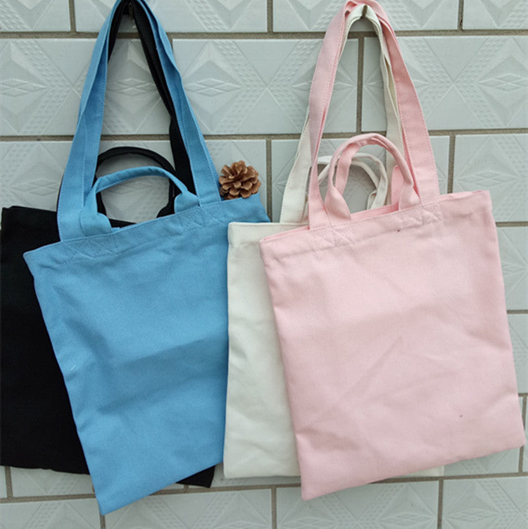 12 oz Canvas Grocery Shopping Tote Bag Single Shoulder Bag Daily Casual Bag For Students