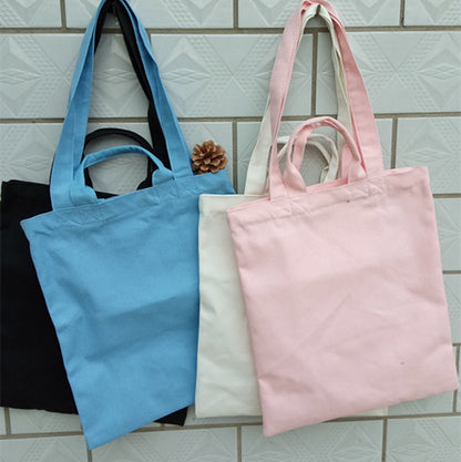 12 oz Canvas Grocery Shopping Tote Bag Single Shoulder Bag Daily Casual Bag For Students