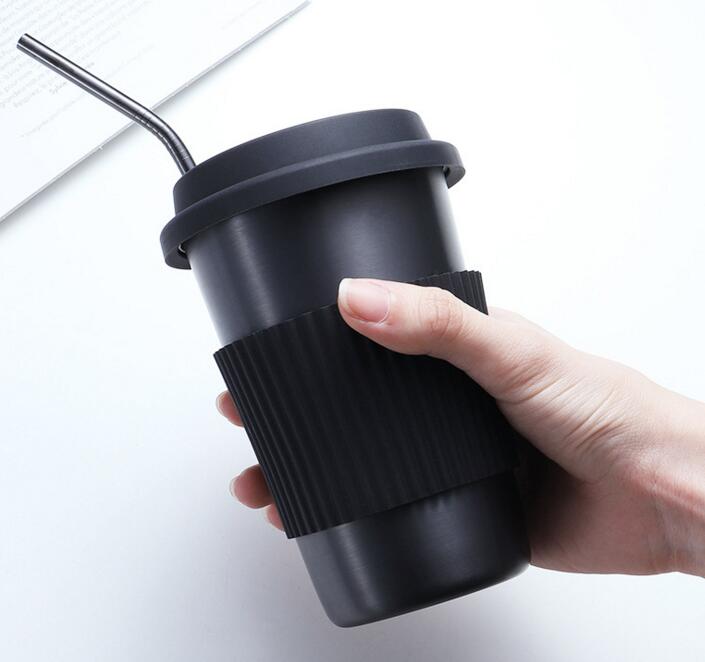 12 Oz. Stainless Steel Beer Cups w/Silicone Cover & Hand Protection