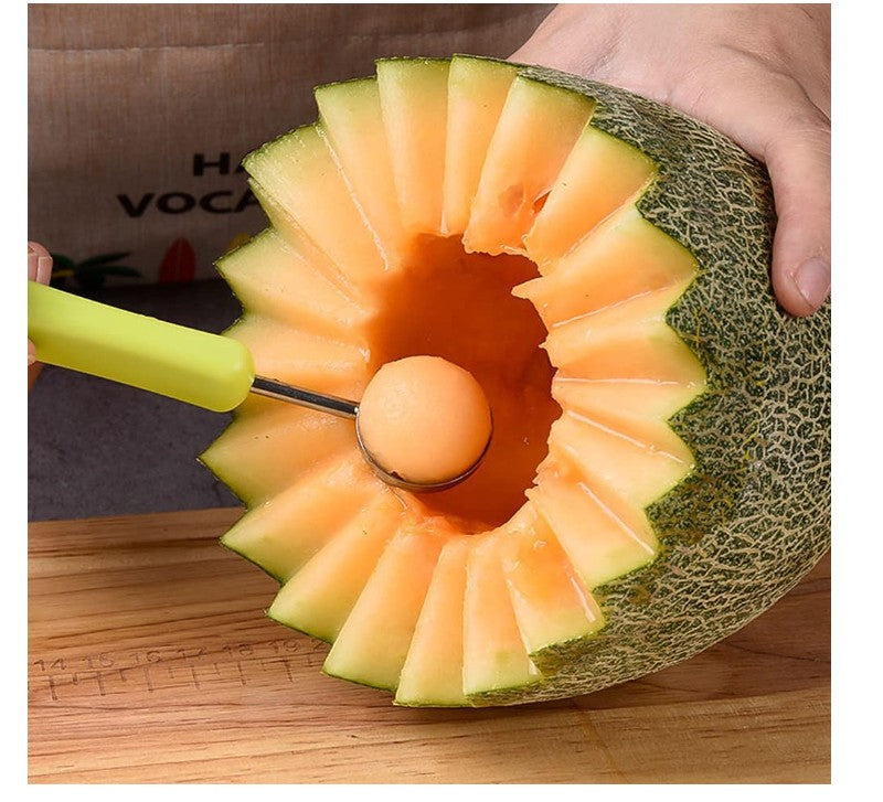 Carespot Melon Baller Scoop Set, 4" 1 Stainless Steel Melon Cutter Watermelon Scooper