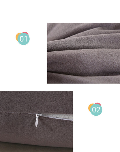 Full Printed 15.8 x 15.8" Premium Square Polyester Short Plush Throw Pillowcase W/Hidden Zipper