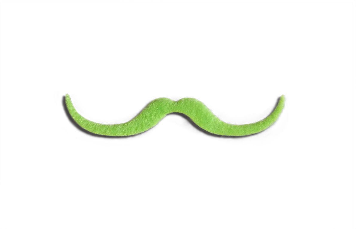 Faux Thin Mustache w/Upturned Ends