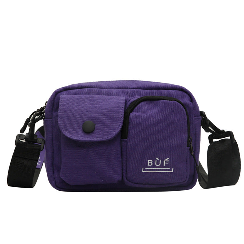 16 oz Canvas Mini Crossbody Bag Single Shoulder Bag Daily Cell Phone Purse Bag Stadium Approved Bag