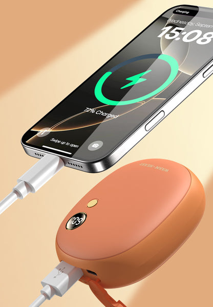 Portable Rechargeable Double-Sided Electric Hand Heater 10,000mAh w/ Power Bank