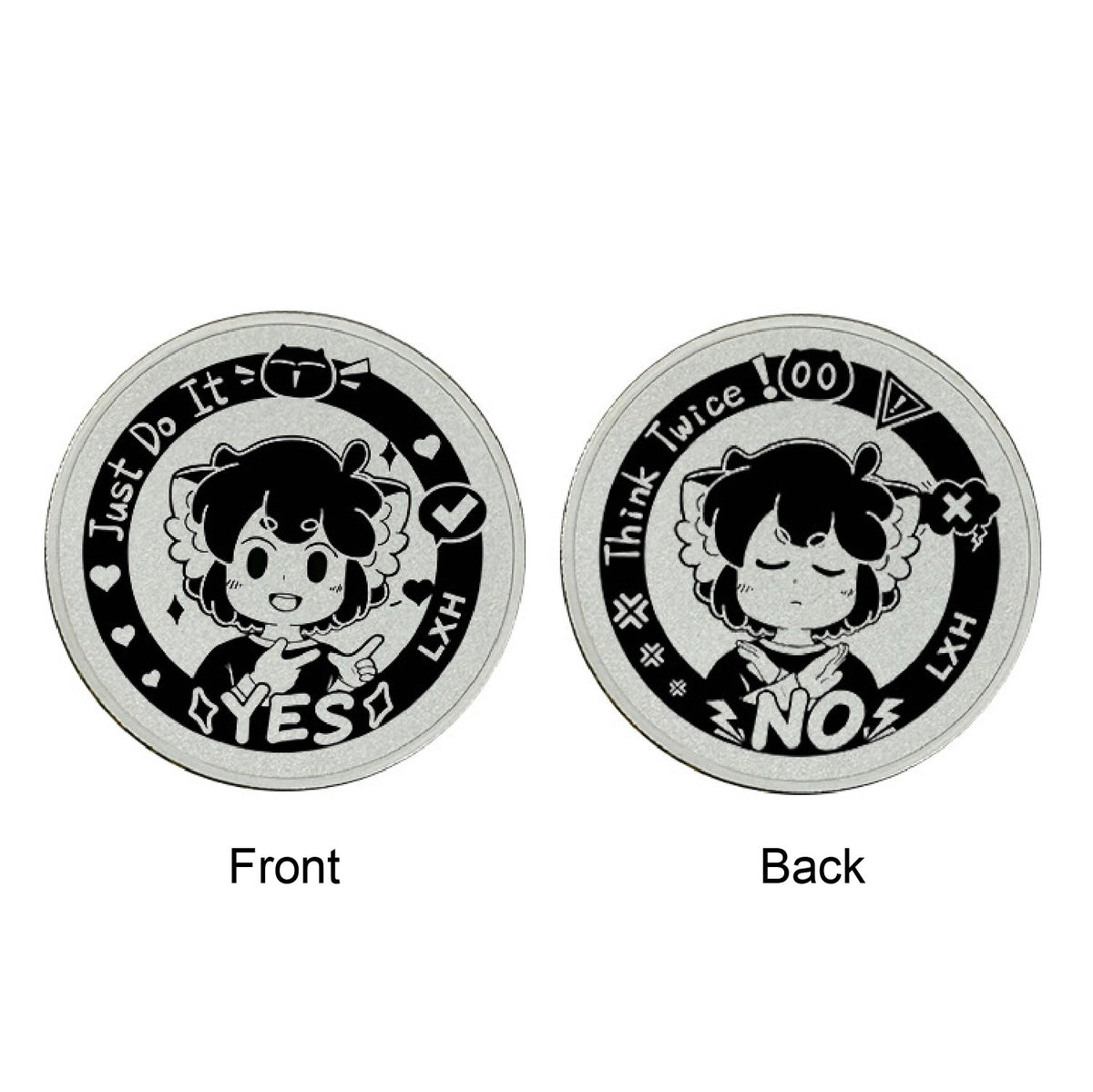 1.5" Yes Or No Coin Decision Coin Fully Customized Metal Challenge Coin