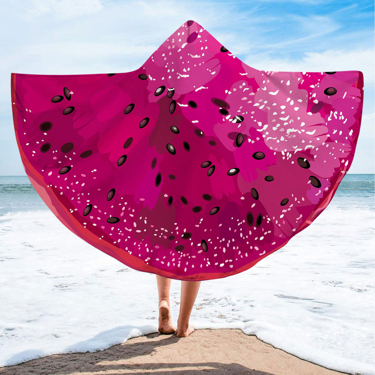 78.8 x 59" Custom Adult Hooded Oversized Beach Towel#15