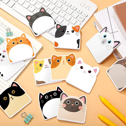 Custom 30 Sheets Adhesive Cute Cat Notepad Sticky Notes