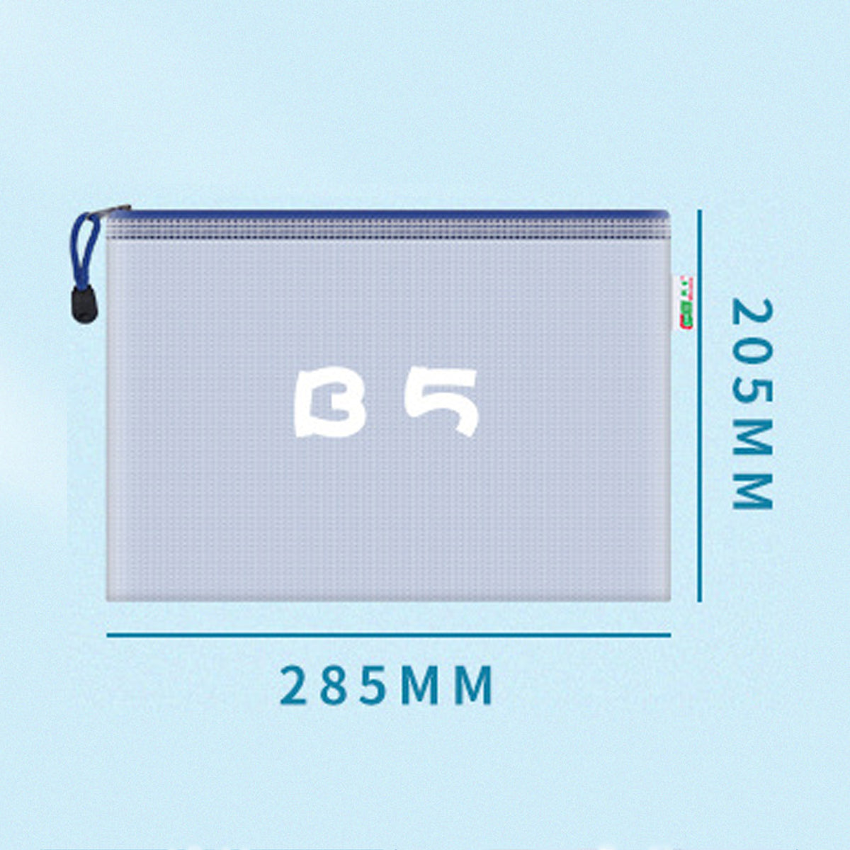 B5 Size Mesh Zipper Pouch Document Holder Bag File Document Pouch For School Office