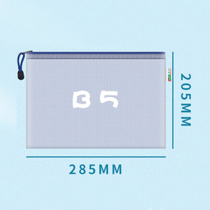 B5 Size Mesh Zipper Pouch Document Holder Bag File Document Pouch For School Office