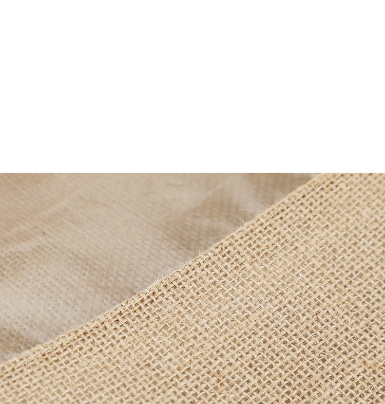 Burlap Tote Bags W/A Clear Window