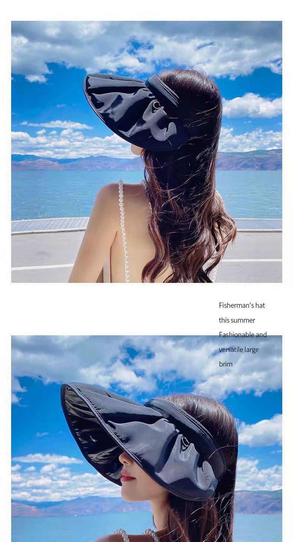Outdoor UPF50+ Sun Hat Wide Brim Mesh Fishing Hat