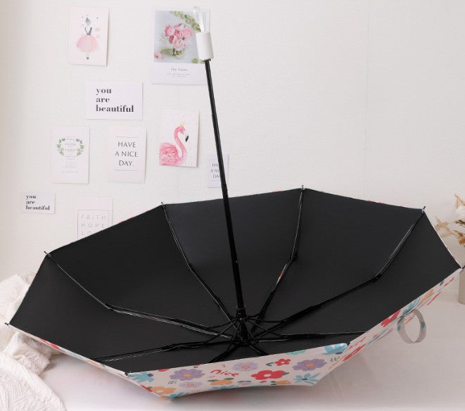 Full Custom Portable Travel Triple Folding Umbrella