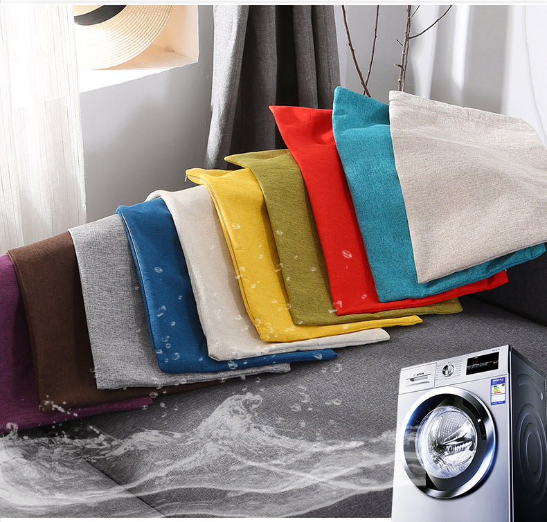 15.8 x 15.8" Premium Square Linen Throw Pillowcase With Hidden Zipper