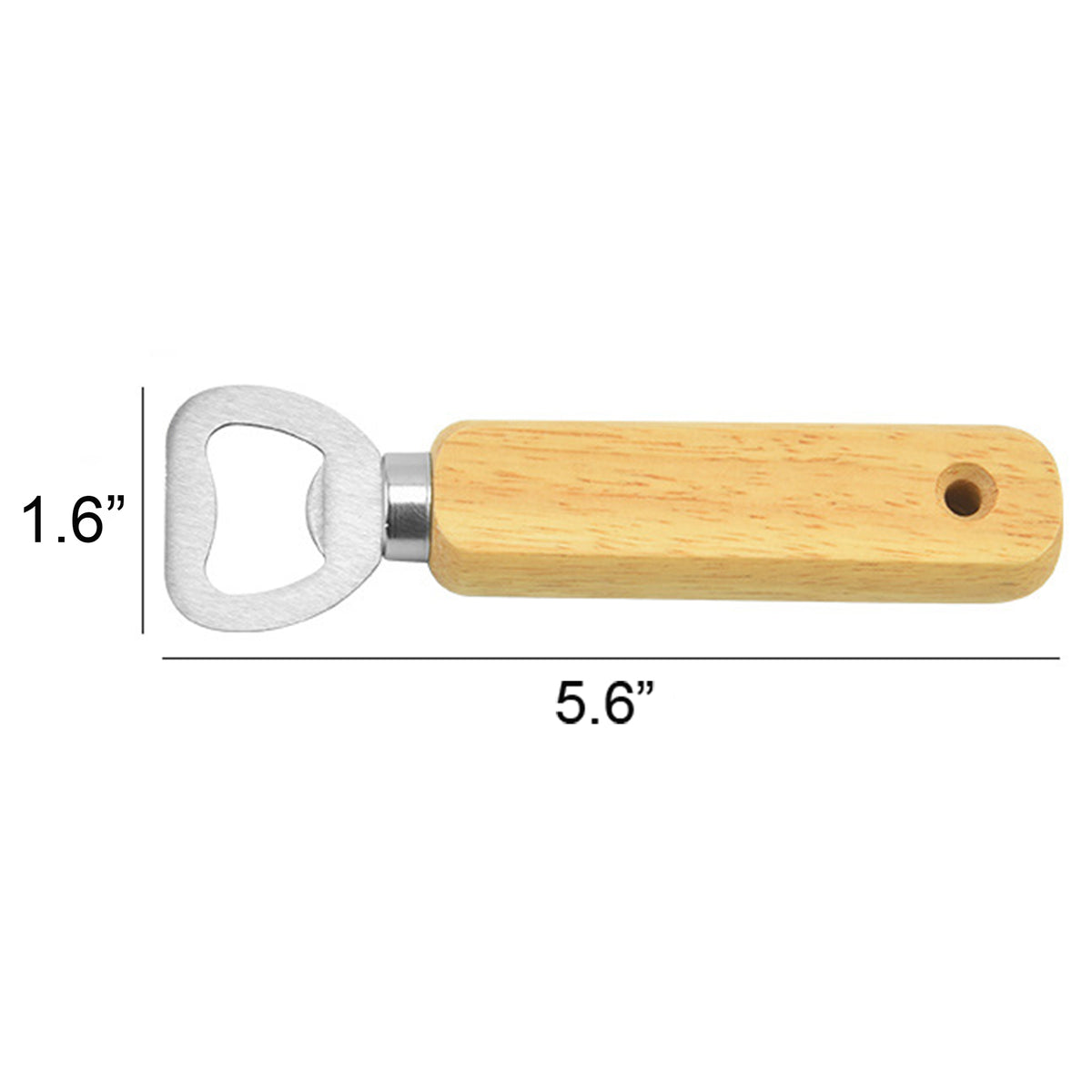 Wooden Handle Stainless Steel Bottle Opener
