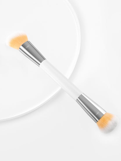 Double Ended Foundation Makeup Brush For Liquid, Cream, Blending, Buffing, Concealer