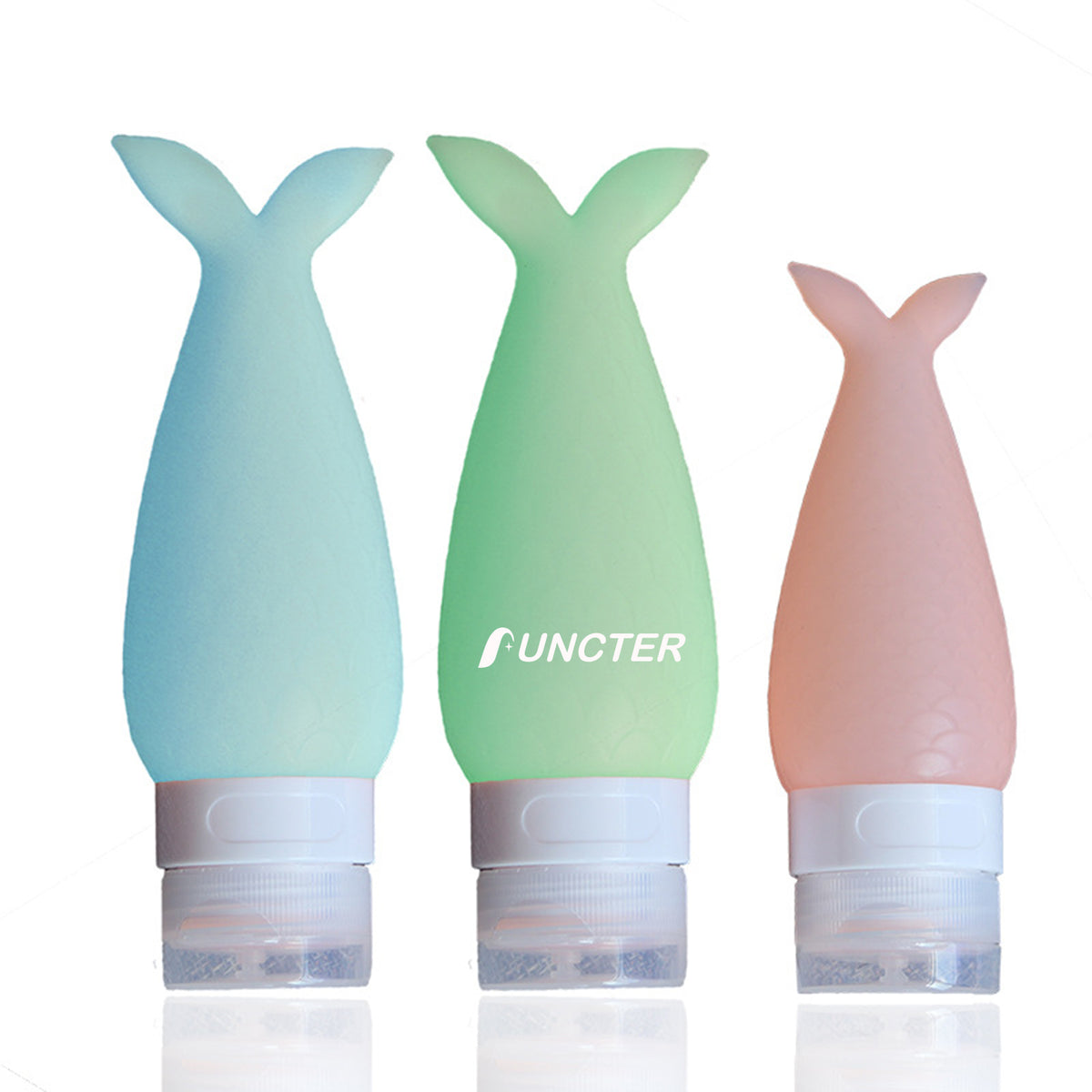 3 OZ Travel Split Bottles TSA Approved with Label Silicone BPA Free Refillable Cosmetic Container