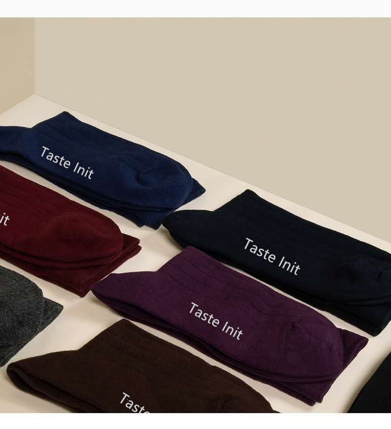 Men Casual Cotton Socks Mid-calf Length Socks For Adult Stretch Crew Socks Thick Warm Sock
