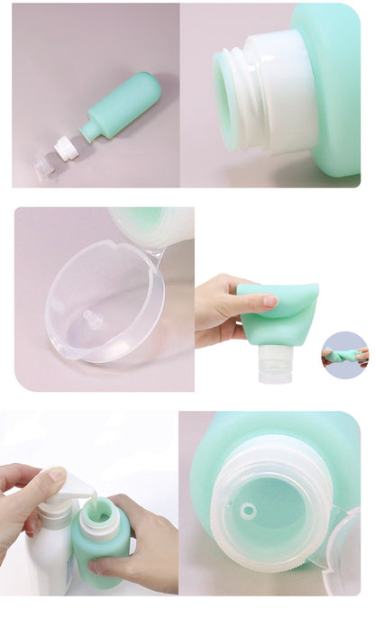 6.7OZ Silicone Travel Bottles for Toiletries, Leak-Proof Refillable Cosmetic Squeeze Bottles