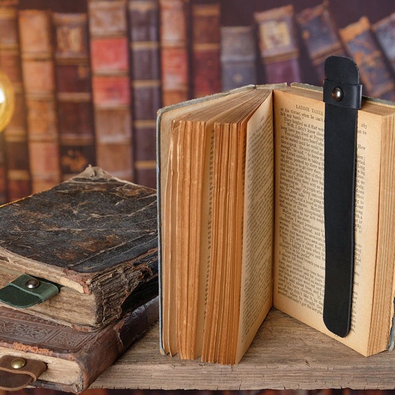 PU Leather Bookmark Classic Stitched Bookmark Page Markers Reading Gifts