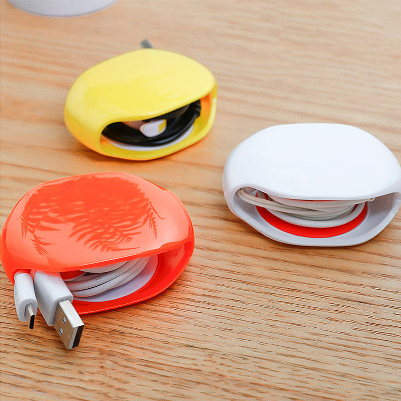 Automatic Wire Cord Winder Roll Earphone Cable Wrap Headphone Cable Holder Retractable Cord Organize