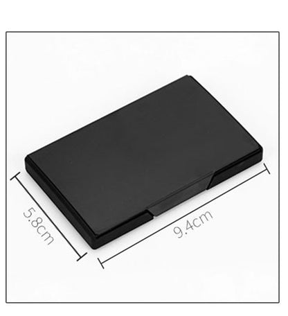 Stainless Steel Business Card Holder W/Plastic Cover