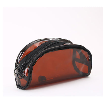 Semicircular PVC Cosmetic Bag For Travel