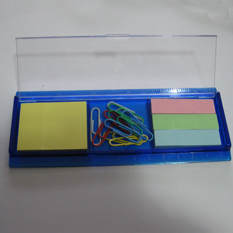 Mini Memo Pad Clip Dispenser Ruler