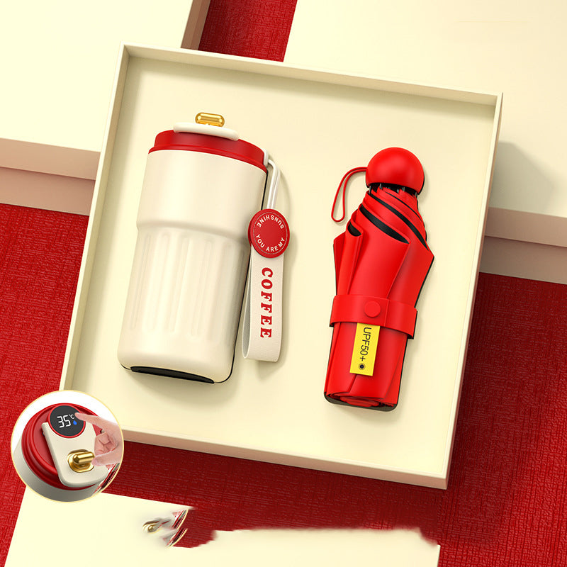 Customized Insulated Tumbler & Umbrella Gift Box For Clients and Employees