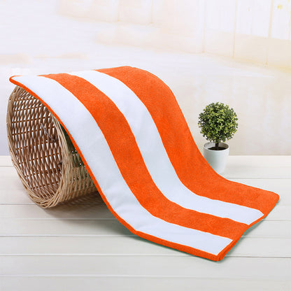 31.5 x 59" Personalized Soft Oversize Microfiber Beach Towels Striated Towels