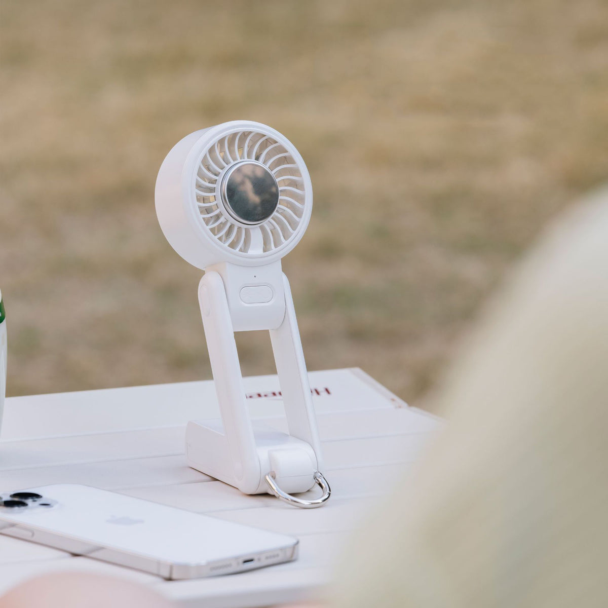 Foldable Mini Handheld Fan Outdoor Rechargeable Fan With Adjustable Wind Speed