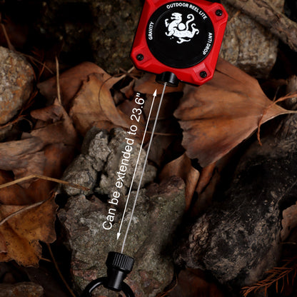 Outdoor Heavy Duty Retractable Badge Holder w/ Magnetic Closure & Opener