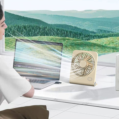 Portable Table Fan Rechargeable 2000mAh Battery Operated for Bedroom Office Outdoor Desktop