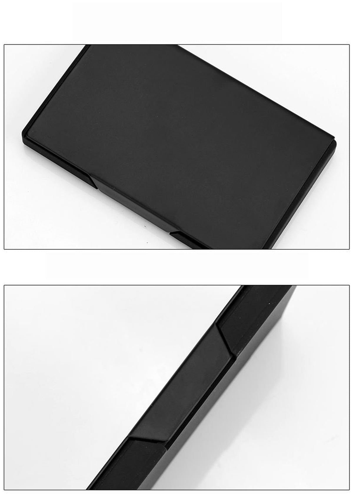 Stainless Steel Business Card Holder W/Plastic Cover