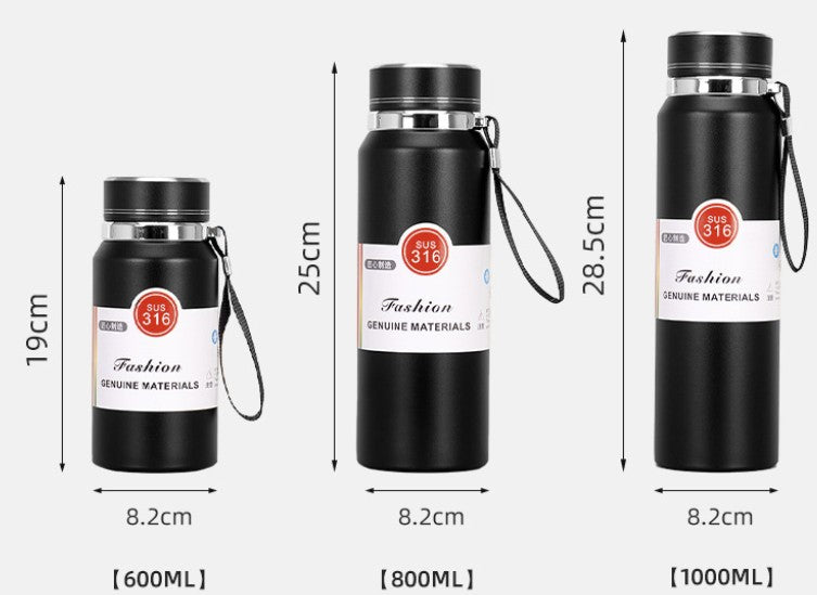 33 Oz./1000ml Smart LED Water Bottle 316 Stainless Steel Vacuum Insulated Bottle Thermal Bottle