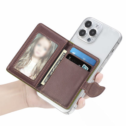 Stick-on Phone Wallet, Slim Expandable Credit Card Pocket