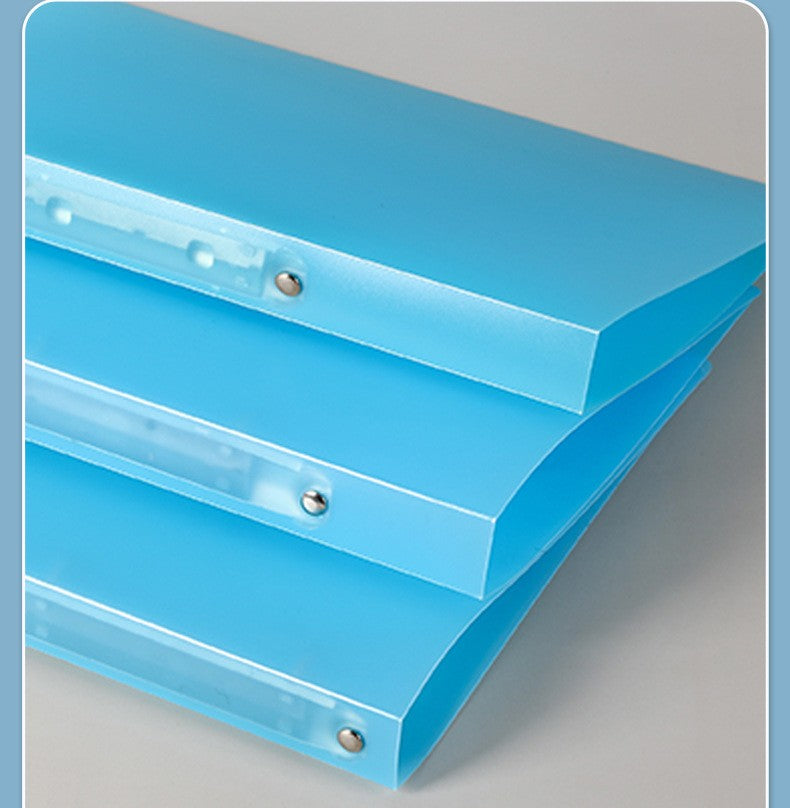 A4 Plastic 3-Ring Binder Document Organizer Folder Rounded Rings Binder