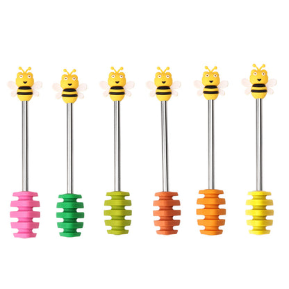 Bee Decor Stainless Steel Honey Dipper Syrup Dipper Silicone Honey Spoon Silicone Stick Stirrer