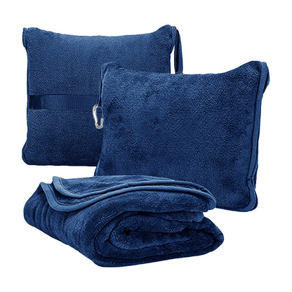 Travel Blanket for Airplane, Car, and Outdoor Use W/ Storage Pouch & Carabiner 40" x 60"
