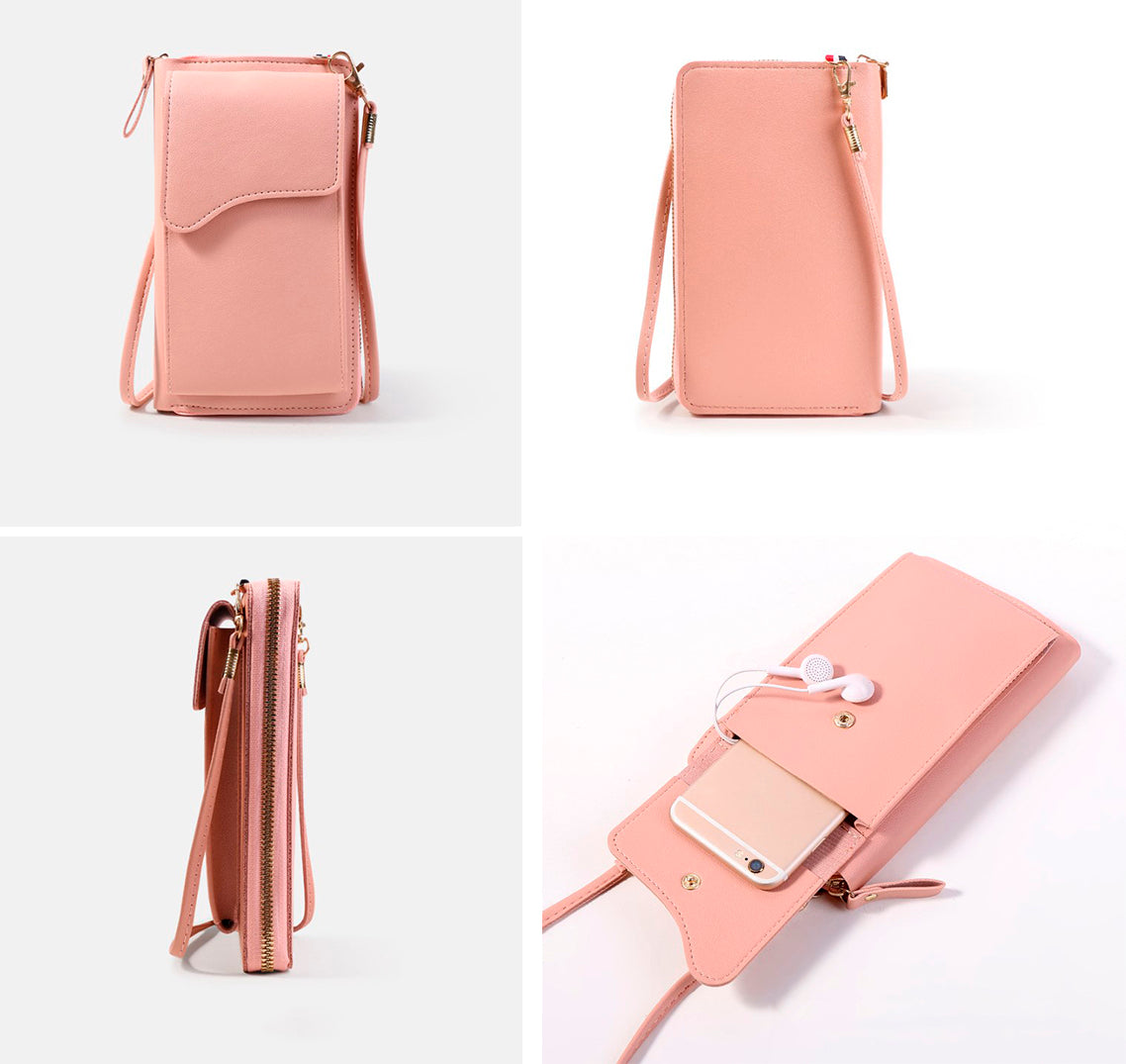 PU Leather Cell Phone Purse Bag Small Crossbody Bag Mini Messenger Bag Wallet Bag Shoulder Handbag