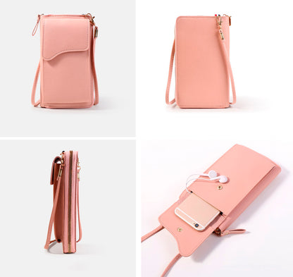 PU Leather Cell Phone Purse Bag Small Crossbody Bag Mini Messenger Bag Wallet Bag Shoulder Handbag