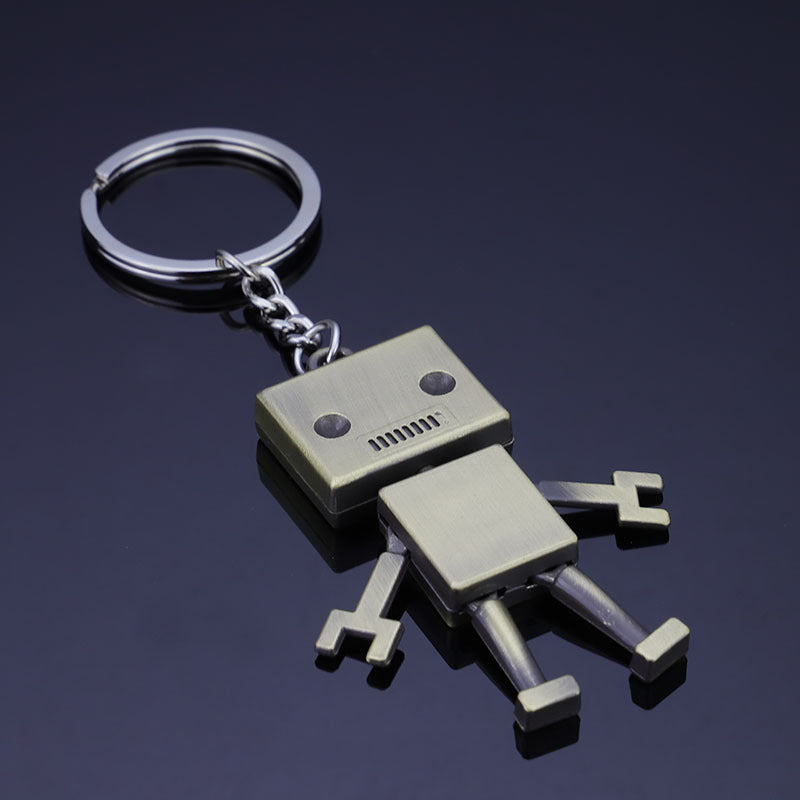 Tiny Retro Robot Model Key Chain