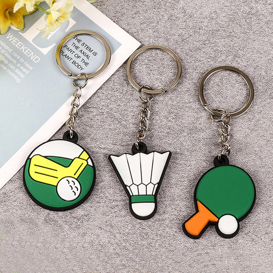Custom 3D Raised Shaped Soft Touch PVC Keychain - Two Sides Printing