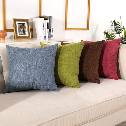 15.8 x 15.8" Premium Square Linen Throw Pillowcase With Hidden Zipper