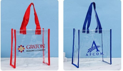 Clear PVC Tote Bag 9.85x9.85"