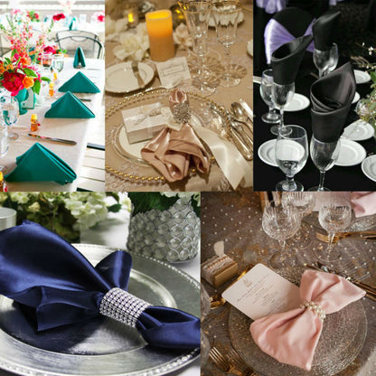 Table Napkins 19.7 x 19.7" Washable Polyester Soft Table Napkins for Wedding Party
