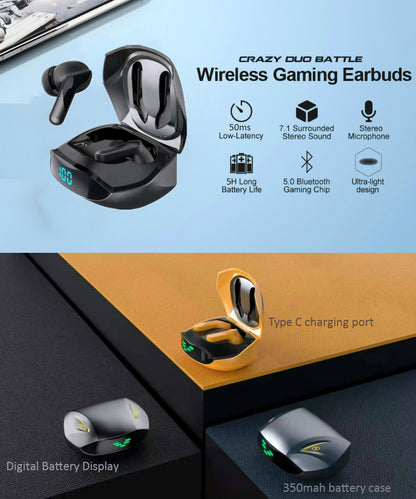 Wireless Gaming 5.0 TWS Earbuds W/Charging Box